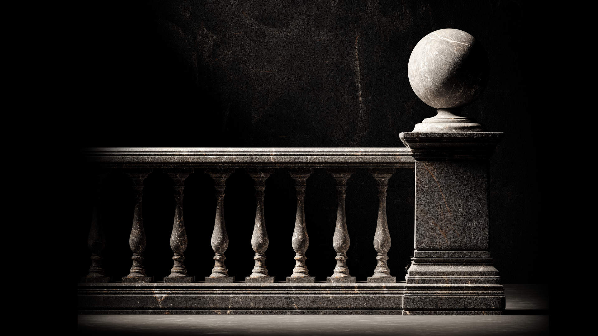 Bespoke architectural balustrade CAD render