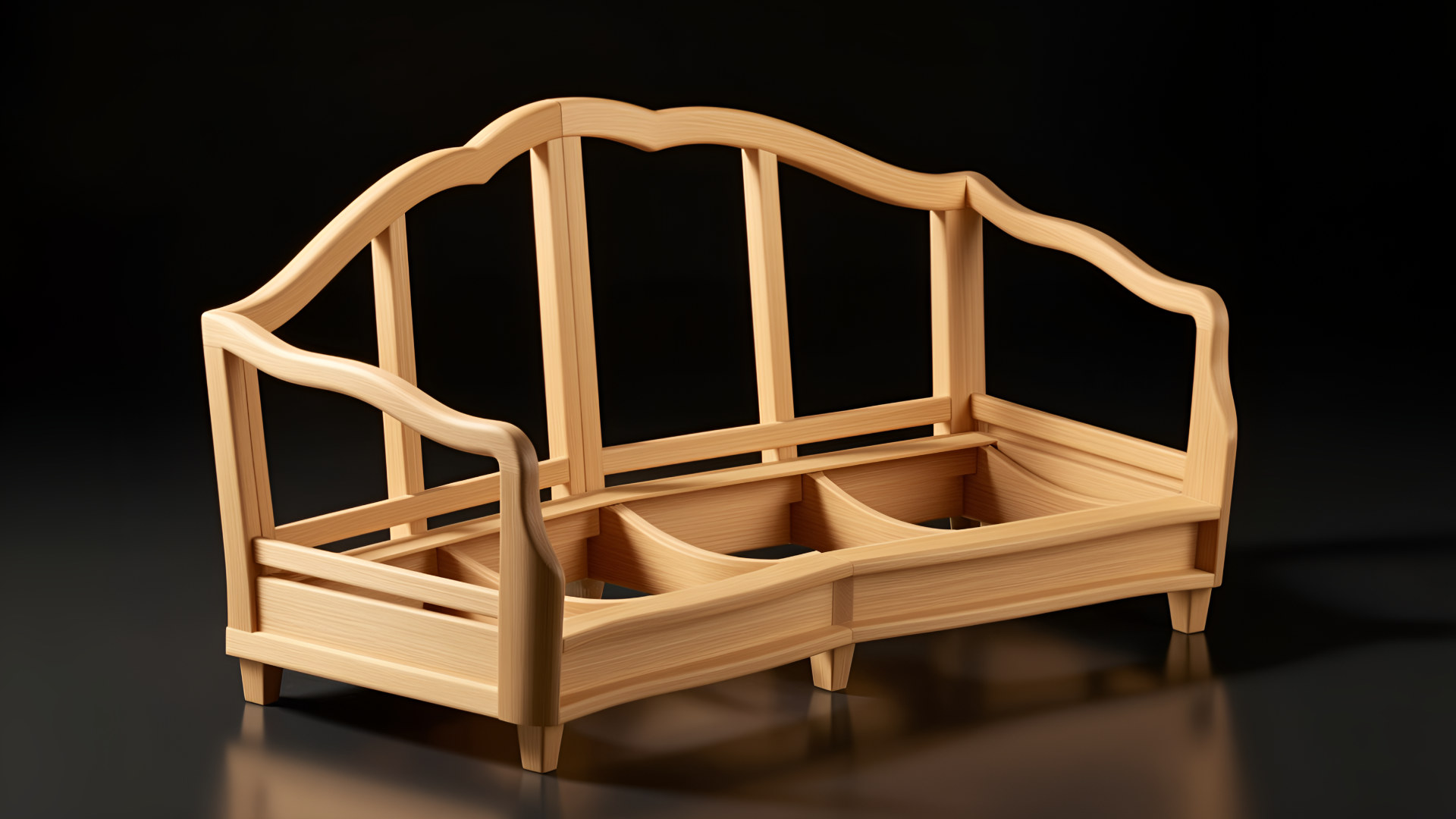 Cross-section showing bespoke cushion foam-layer construction
